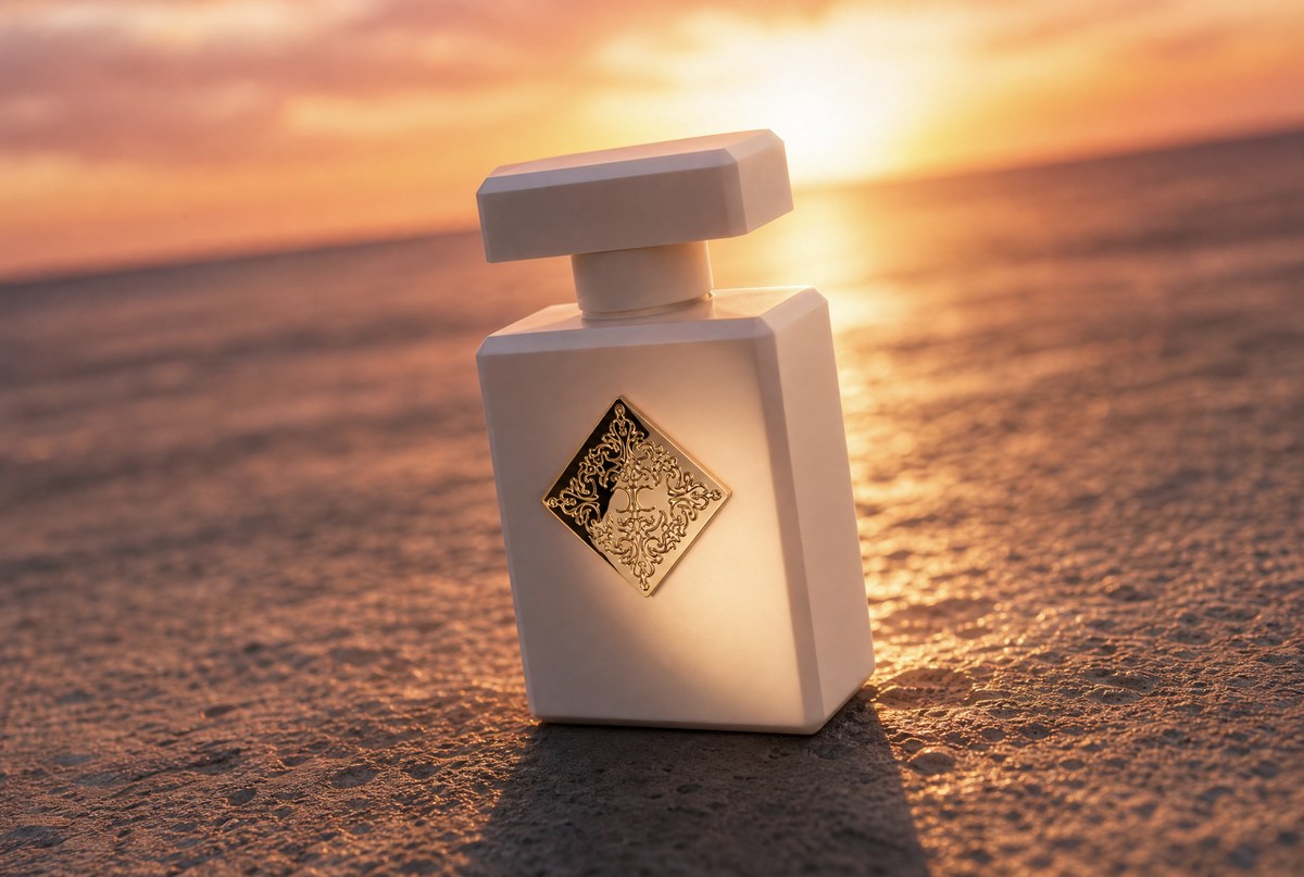 Initio Parfums Privés Lift Me Up üveg naplementében